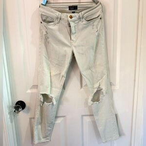 Size 27/4 Abercrombie & Fitch holey Jean